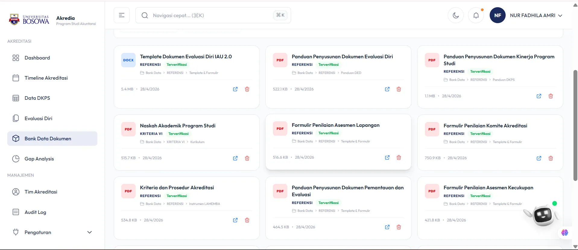 Akredia AI System - Bank Data Akreditasi Program Studi Cerdas oleh Nurdyansa